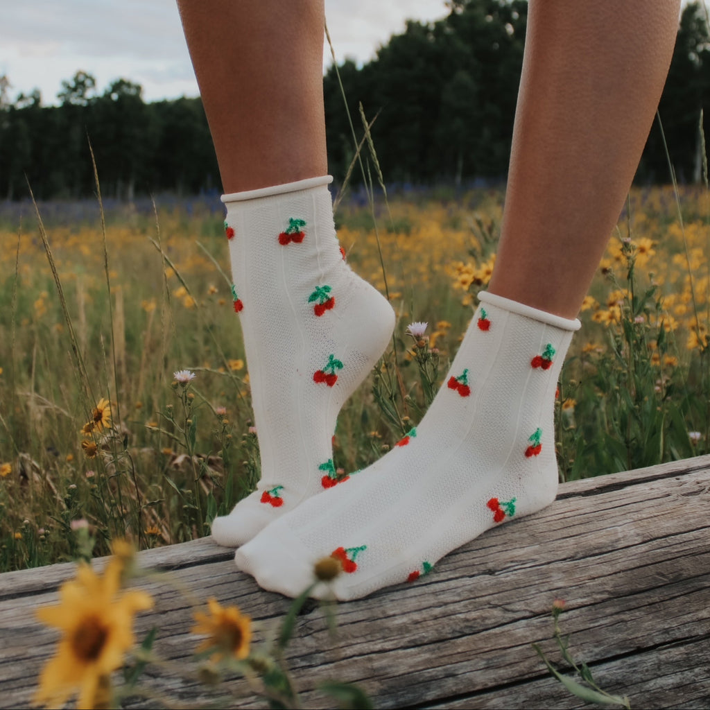 Viintage Cherry Socks
