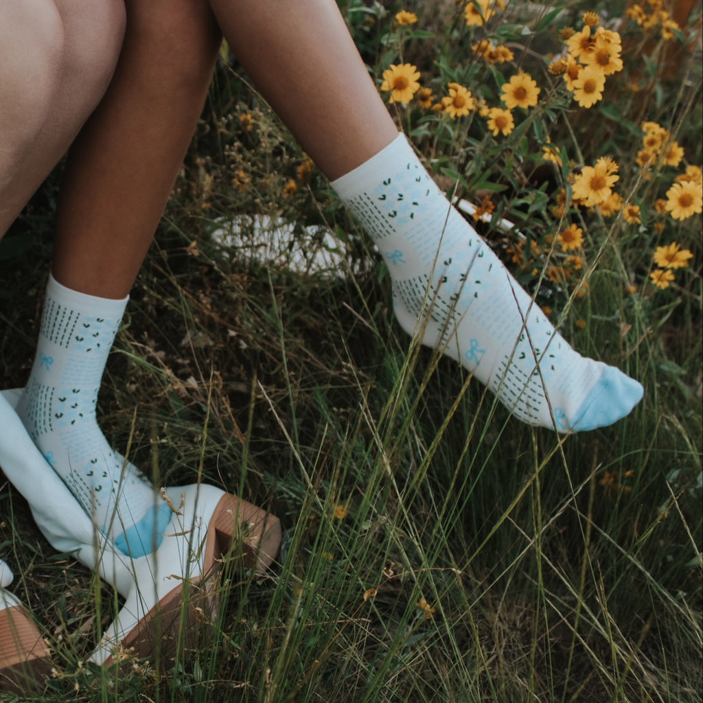 Remi Ribbon & Floral - Blue